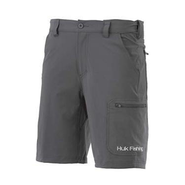 Imagem de HUK Short masculino Next Level de secagem rápida para pesca, Carvão - 26,6 cm, XGG