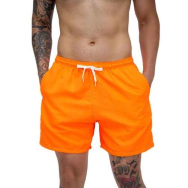Imagem de Short Mauricinho Masculino Bermuda Tactel Academia Treino - TMG, Laran