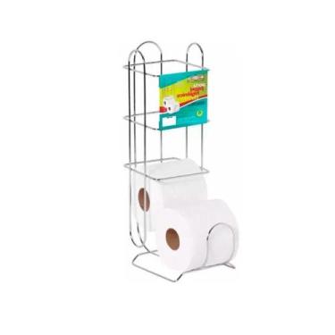 Imagem de Porta Papel Higiênico Para 4 Rolos De Chão N1024 - Niquelart