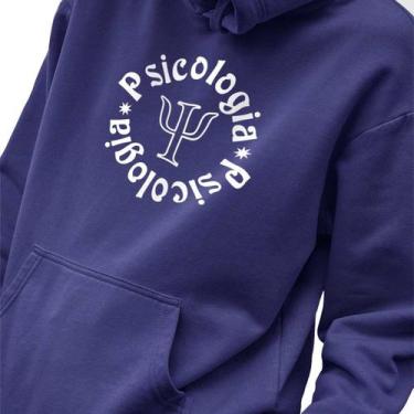 Imagem de Blusa Moletom Masculino Estampado Psicologia em Algodão Fio 30.1 Pente