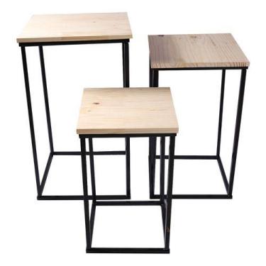 Imagem de Conjunto De Mesas Retangular Para Festa 3 Peças Desmontavel - Casa Úti