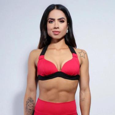 Imagem de Top Fitness Feminino Com Bojo Para Academia em Dry Fit - Fitmoda , Ver