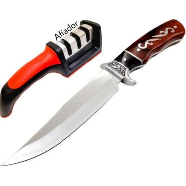 Imagem de Kit Presente Masculino Perfeito Faca Nobre Afiador Amolador - FACATOP