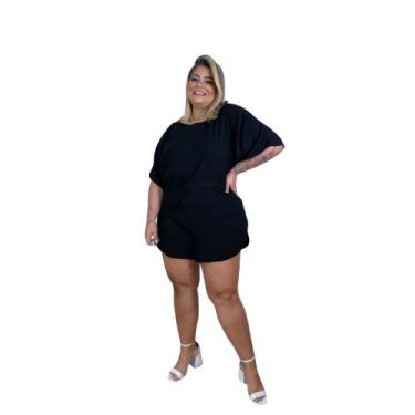 Imagem de Macacão Feminino Curto Plus Size Verão 46 A 58 - Gaby Oliveira, G1, Pr