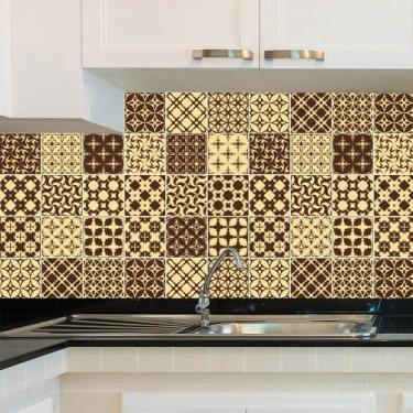 Imagem de Adesivo de Azulejo - Ladrilho Hidráulico - 20cm x 20cm - 24un - 067Azm