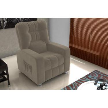Imagem de Poltrona Reclínavel MX7 Azera Veludo Cappuccino E434 - Matrix - LM DEC