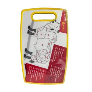 Imagem de Tabua Para Carnes Churrasco Legumes 37 x 23cm Com Alça - SQ, CORTES BO