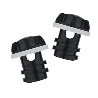 Imagem de LUTER 2 plugues de drenagem do refrigerador, acessório de substituição compatível com a linha de refrigeradores de roadie, tundra e tanque da Yeti, adequado para ORCA (preto)