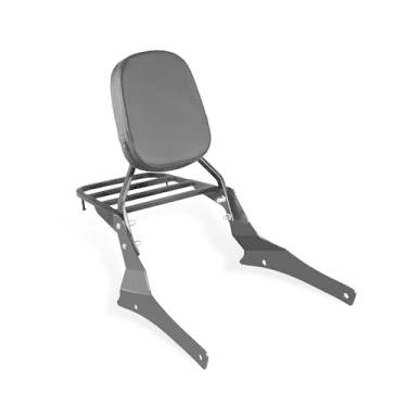 Imagem de SWESGI Sissy Bar para Suzuki VL800 Boulevard C50 M50 Encosto de passageiro com bagageiro (preto)