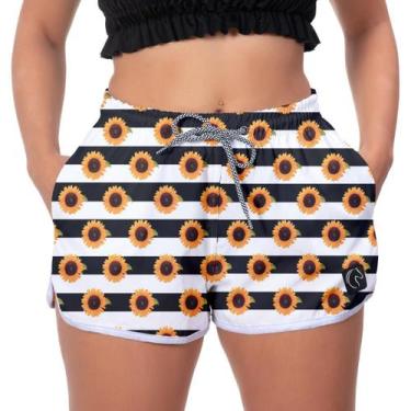 Imagem de Short Feminino Praia Soltinho Cintura Elastica Estilo Casual Confortáv