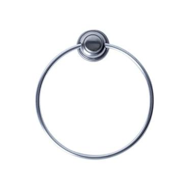 Imagem de Kit 2 Porta Toalhas para Banheiro Arco Inox Florença Civitt Cinza