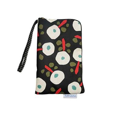 Imagem de Bolsa carteira feminina universal para celular, bolsa de transporte com zíper e dois compartimentos Tainada para iPhone Xs Max, XR, Xs, Samsung S10, S10+, LG G8, Moto Z4, Google Pixel 3 XG, 3A, Nordic Floral Black