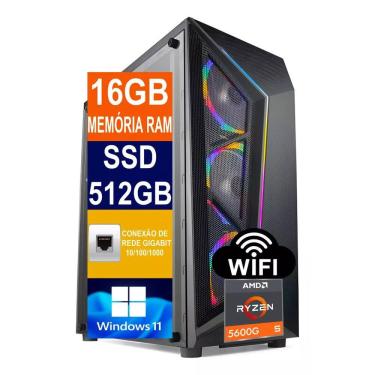 Imagem de Computador Tech Power AMD Ryzen 5 5600g, SSD 512GB Nvme M.2, 16GB De Memória DDR4, WINDOWS 11 Pro