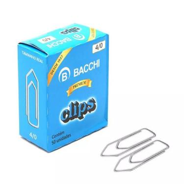 Imagem de Clips Bacchi Galvanizado em Aço Tamanhos Diversos 1/0, 2/0, 3/0, 4/0, 