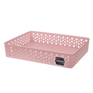 Imagem de Cesto Organizador Grande 34 x 26 x 6,5 Cestinho Caixa Gaveta Organizad