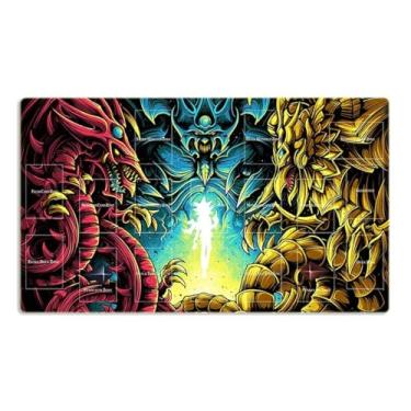 Imagem de Mouse pad Yugioh Playmat Osiris The Sky Dragon Yami Yuugi TCG CCG Yugioh Tapete de jogo de cartas colecionáveis + bolsa grátis (ZD014-226)