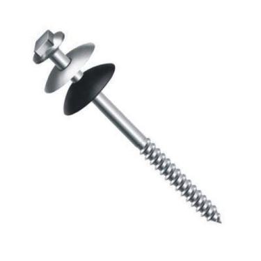 Imagem de Parafuso telha 5/161,10 com arroelas metal e PVC pacote com 100 pecas 