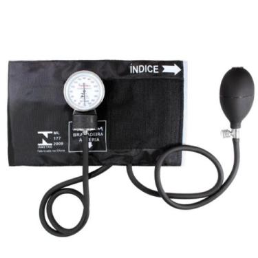 Imagem de Aparelho De Pressão Esfigmomanômetro Premium - Cores Variadas, Preto