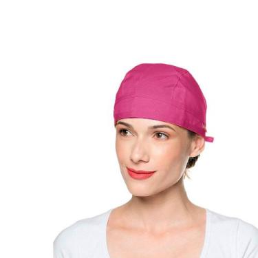 Imagem de Bandana Rosa Chef de Cozinha Touca Pink Unissex Ajustavel 1un - DU CHE