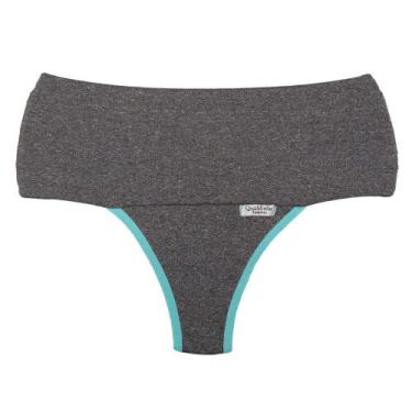 Imagem de Kit 10 Calcinhas Fitness Pós Parto Cintura Alta Cós Duplo Lingerie - Q