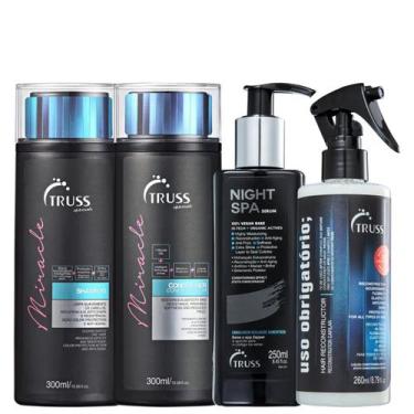 Imagem de Kit Truss Miracle - Shampoo 300ml + Condicionador 300ml + Night Spa 25