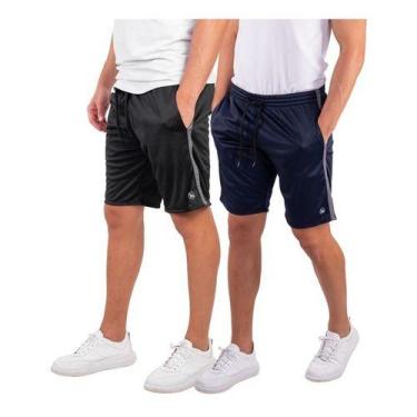 Imagem de Kit 2 Short Bermuda Masculina Esporte Helanca Academia Treino  - KS, P