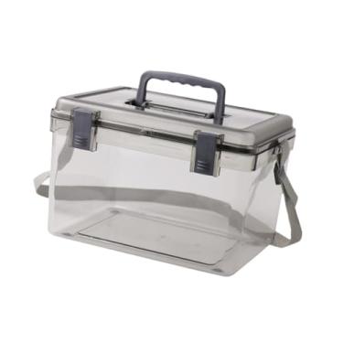 Imagem de IEUDNS Caixa de armazenamento Caixas de armazenamento Presentes Resistente Empilhável com Alça com Tampas Recipiente de armazenamento Organizador Caixas para, Tampa Transparente