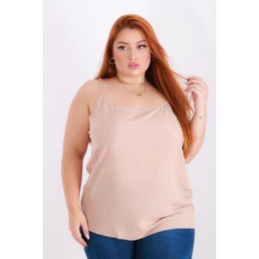 Imagem de Camiseta Regata Plus Size - LE JULIE, Bege, G1