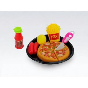 Imagem de Brinquedo Kit Cozinha de Plástico 10 Peças Hora da Pizza - ARK