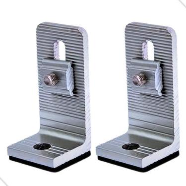 Imagem de Kit 02 Suporte em L Telha Fibrocimento Chapa L Alumínio  - GB ELETRICA