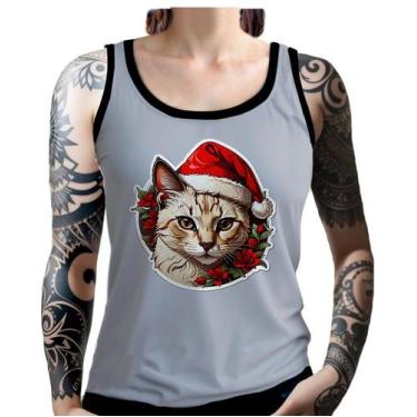 Imagem de Regata Camiseta Tshirt Natal Festas Gato Gatinho Fofo Neve 1 - Enjoy S
