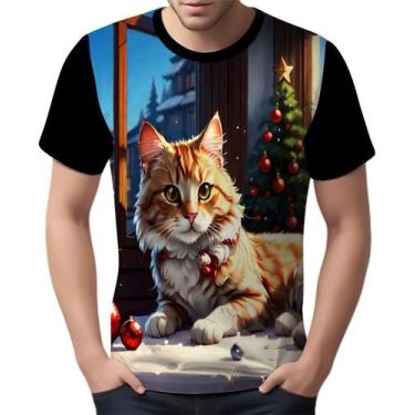 Imagem de Camisa Camiseta Tshirt Natal Festas Gato Gatinho Fofo Neve 3 - Enjoy S