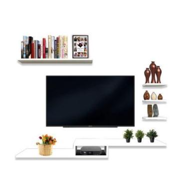 Imagem de Rack 05 Pçs Suspenso Para Sala Tv Quarto - Compmovel