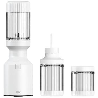 Imagem de Mini Liquidificador para Vitaminas 640mL com Desligamento Automático e Acessórios, 110V 600W, BEAST, Branco