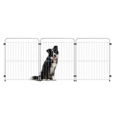 Imagem de Cercado Cachorro Cães Pet Cercadinho 3 Modulos 211x82cm - Utility Pet 