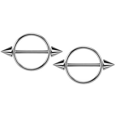 Imagem de Pierced Owl Protetores de mamilo com barra de titânio G23, vendido como um par (14 mm (9/40.6 cm)