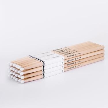 Imagem de AQJUNONG Baquetas de bateria, conjunto de baquetas de nylon 5A para bateria acústica ou eletrônica, baquetas de bateria de bordo 5A para bateristas e iniciantes (12 pares)