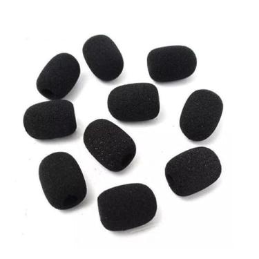 Imagem de 10 peças de substituição de espuma Black Parrott B350 para fone de ouvido BlueParrott B450 B550 C400 S450 B250 B350 capa de microfone para fone de ouvido, para-brisas de microfone e filtros pop