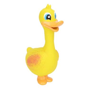 Imagem de Brinquedos de látex para cães de frango, brinquedos de cachorro em forma de pato de desenho animado, interativos engraçados para aliviar o tédio Látex Chicken Squeeze Sound Toy