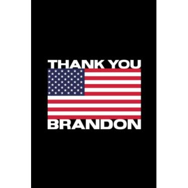 Imagem de Thank you Brandon Notebook : USA flag 109 lined pages, (6 x 9) inches:: journal for writing, work, study, school | Gift for Christmas, New Year