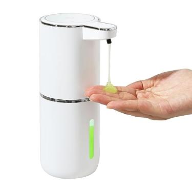 Imagem de Dispensador automático de sabonete líquido - 380 ml, suporte na parede, recarregável, sem toque, dispensador de sabão para mãos e louça, à prova d'água, para banheiro, cozinha