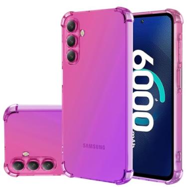 Imagem de Gufuwo Capa para Galaxy M35, capa fofa para Samsung M35 5G SM-M356B, capa protetora à prova de choque para Samsung Galaxy M35 5G rosa/roxo