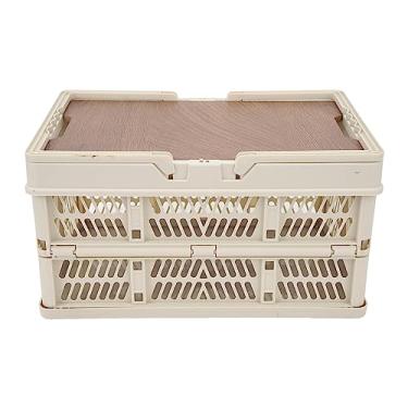 Imagem de Cesta de Armazenamento de Acampamento, Caixa de Armazenamento Dobrável Multifuncional de Grande Capacidade Cesta de Acampamento Dobrável Portátil para Acampamento Ao Ar Livre,