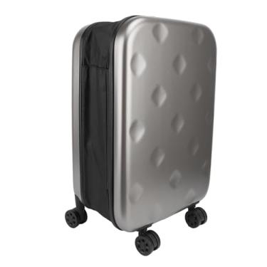 Imagem de Mala de Bagagem Portátil Dobrável Cinza de 20 Unidades Com Rodas Giratórias, Trava Com Senha para Viagens, Transporte Ideal, para Viagens Curtas