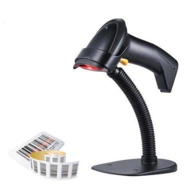 Imagem de Leitor de Codigo de Barras com Scanner Wifi sem Fio Laser com Suporte 