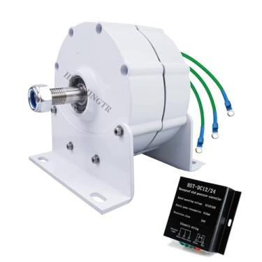 Imagem de Gerador eólico de 1500 W-3000 W e turbina de baixa velocidade 12 V 24 V 48 V gerador de ímã permanente sem engrenagens para uso doméstico Motor (com base),24V