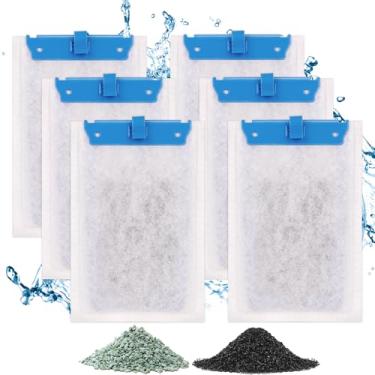 Imagem de fishkeeper Pacote com 6 cartuchos de filtro médios compatíveis com filtros Tetra Whisper Bio-Bag cartuchos de filtro de substituição para filtros Whisper 10i / IQ10 / PF10 e TetraFauna ReptoFilter