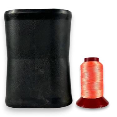 Imagem de Kit Para Pipas Linha Vera Cruz Fio 10 de 500 Jardas Colorida e Porta Linha Médio Oval Preto