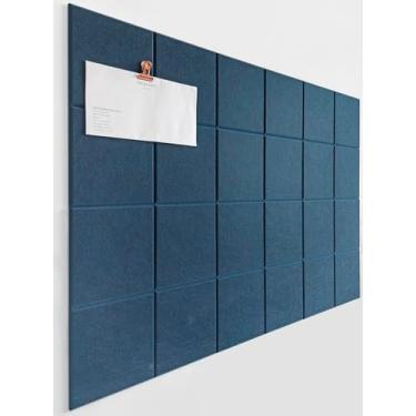 Imagem de DECORITA Quadro de cortiça alternativo 61 x 91 cm - pacote com 6 azulejos de parede de feltro com abas adesivas removíveis seguras, placas de cortiça para paredes para escritório em casa, placa de