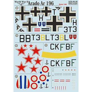 Imagem de Wet Decals for Airplanes Wet Decals for ARADO AR 196 World WAR II Decal 1/48 PRINT SCALE 48-136 Decals Details for Aircraft